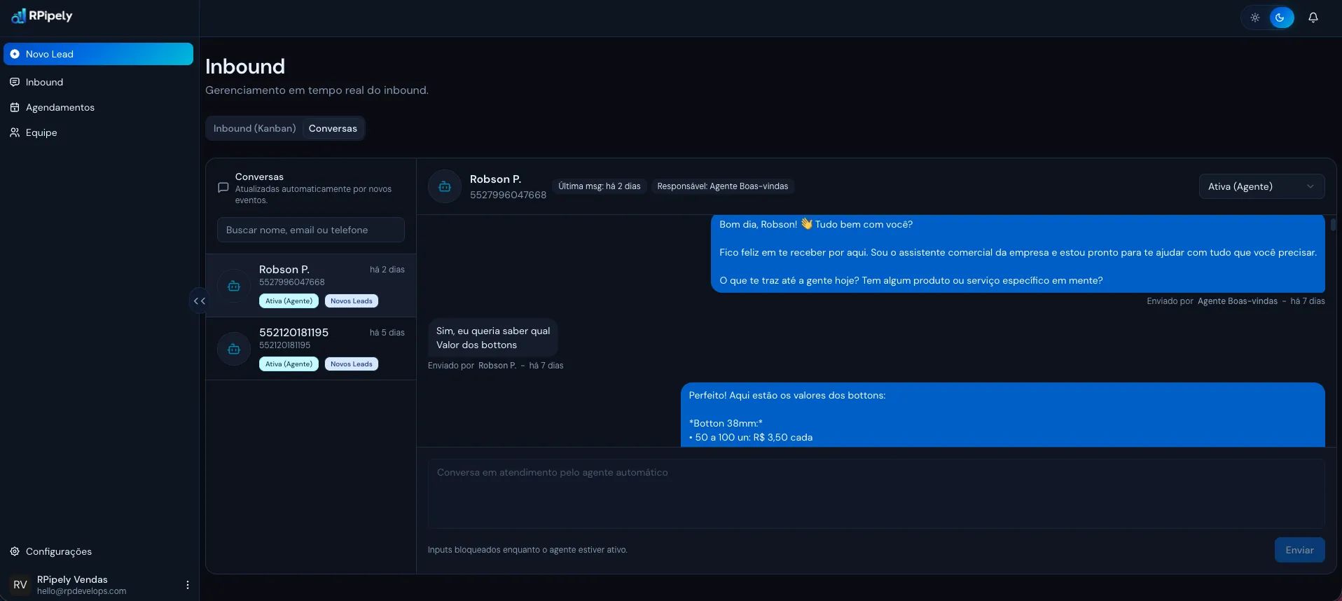 AI answering based on the business knowledge base